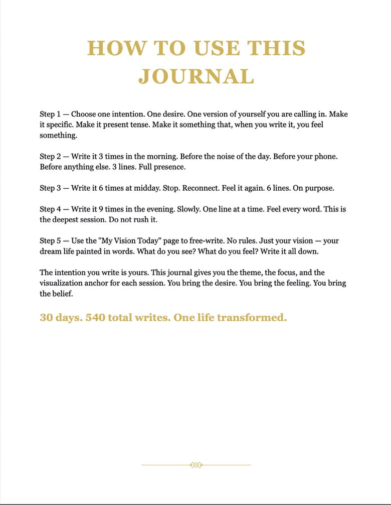 The Three Six Nine Manifestation Journal