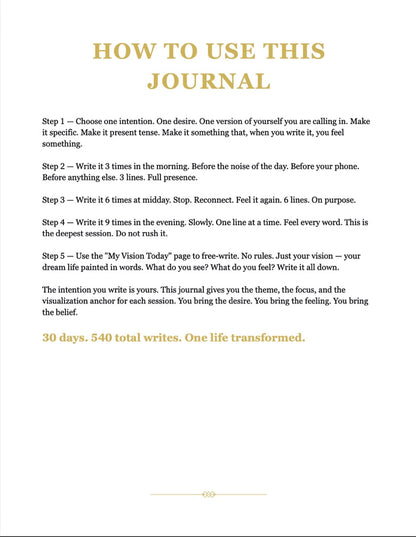 The Three Six Nine Manifestation Journal