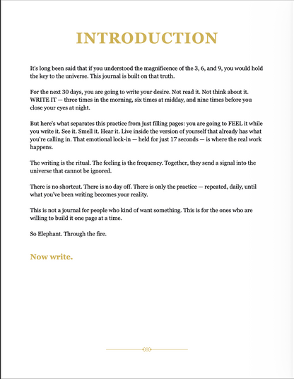 The Three Six Nine Manifestation Journal