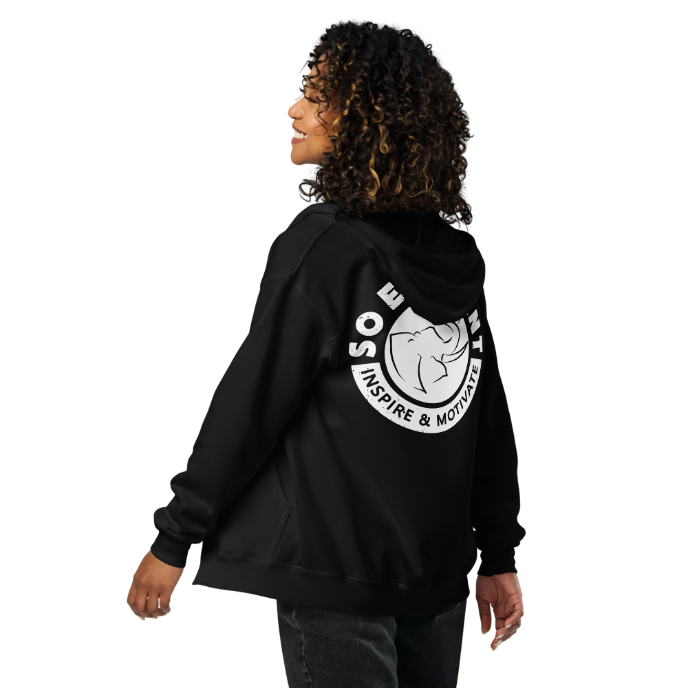 SO ELEPHANT WOMEN'S INSPIRE & MOTIVATE HEAVY BLEND ZIP UP