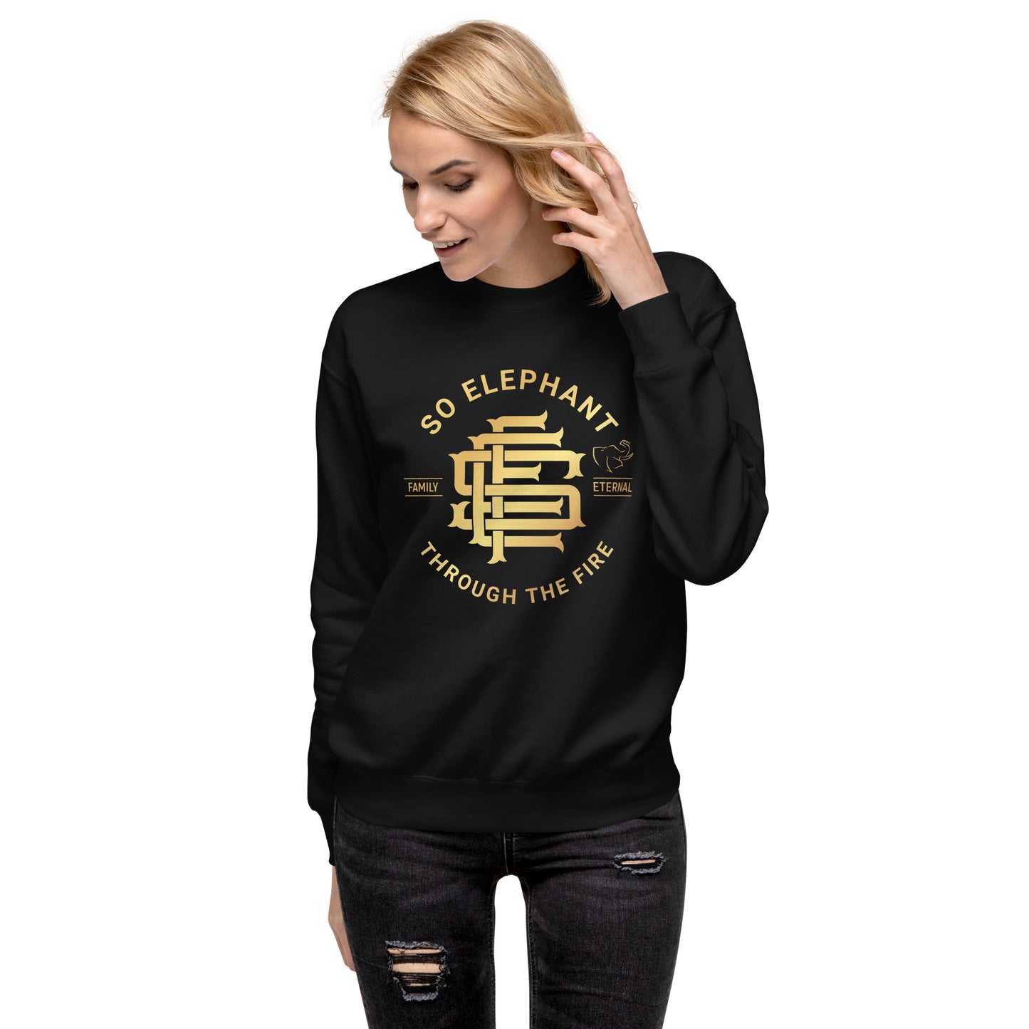 So Elephant Women's Through That Beautiful Fire Sweatshirt