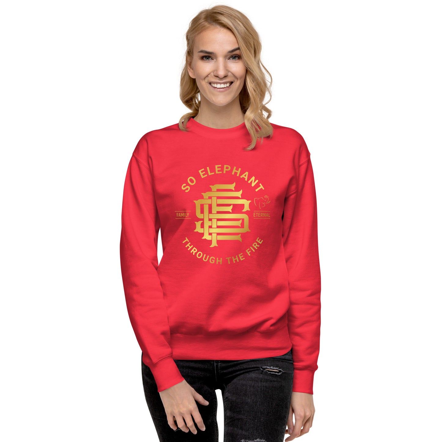 So Elephant Women's Through That Beautiful Fire Sweatshirt