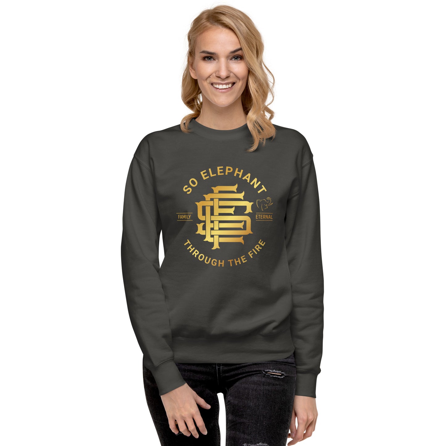 So Elephant Women's Through That Beautiful Fire Sweatshirt