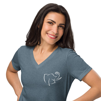 So Elephant Women’s relaxed v-neck beautiful original tee-shirt